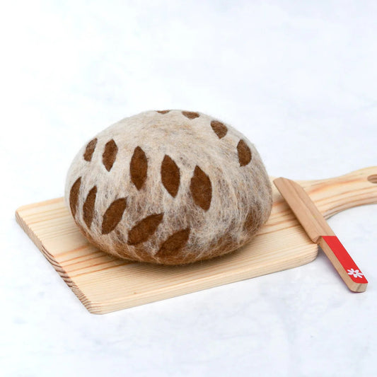 tara treasures handmade felt play food leaf cut sourdough bread