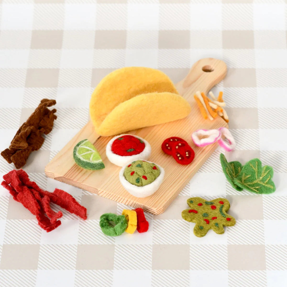 tara treasures play food felt taco set