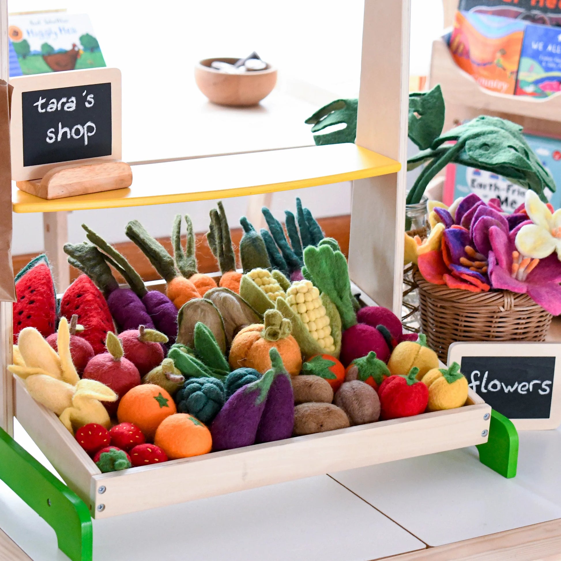  Tara Treasures needle felted play food fruits and vegetables toys