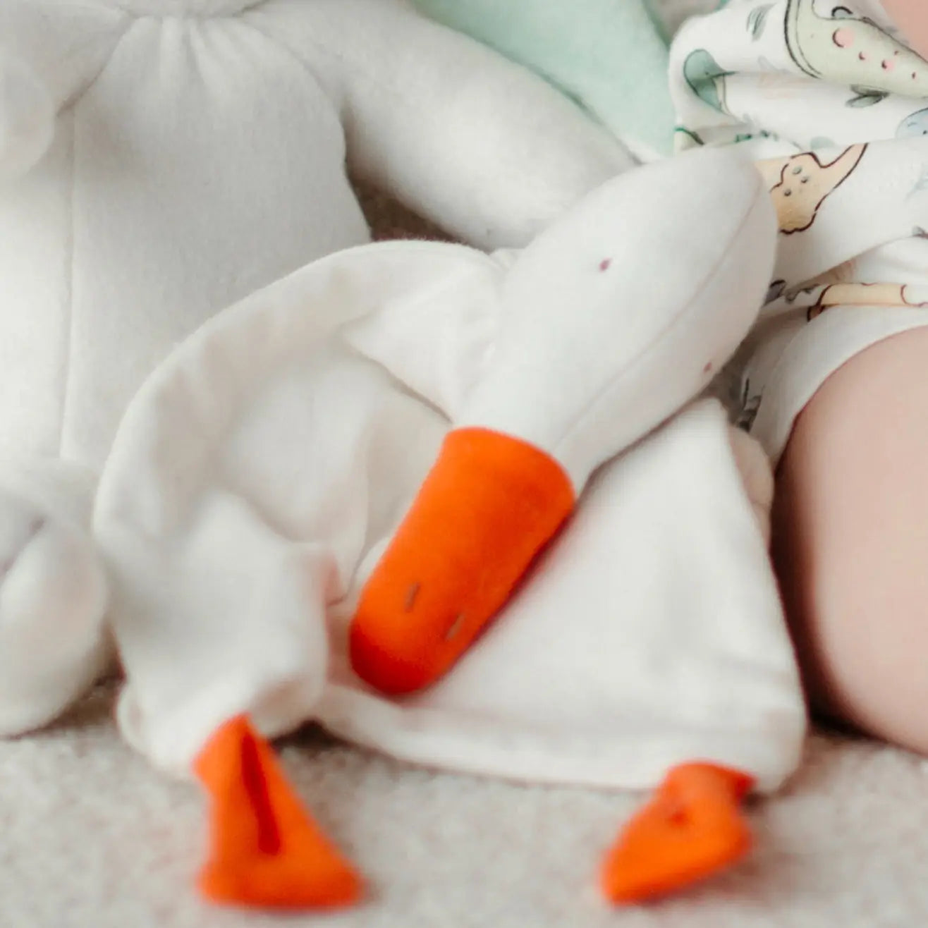 under the nile lucy goosy organic flat baby toy goose