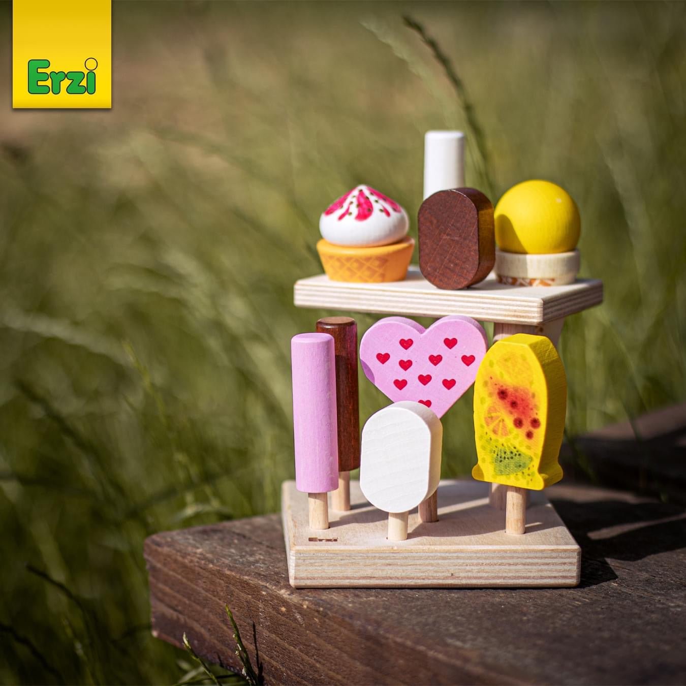Erzi wood play food ice cream stand