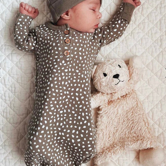 Organic teddy bear toy and baby