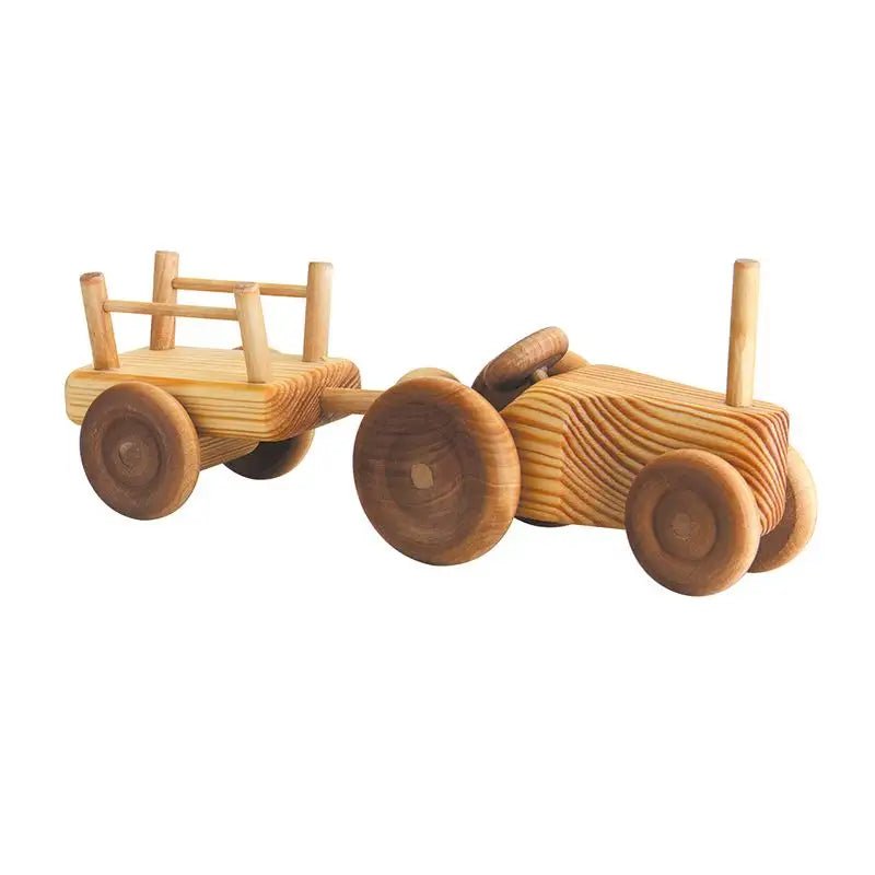 waldorf wooden toy tractor