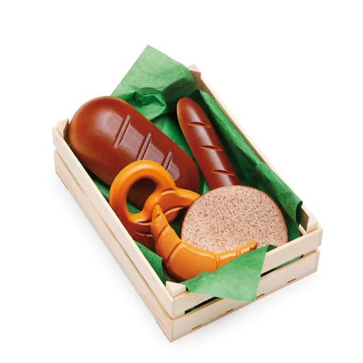 erzi natural wooden play food bread