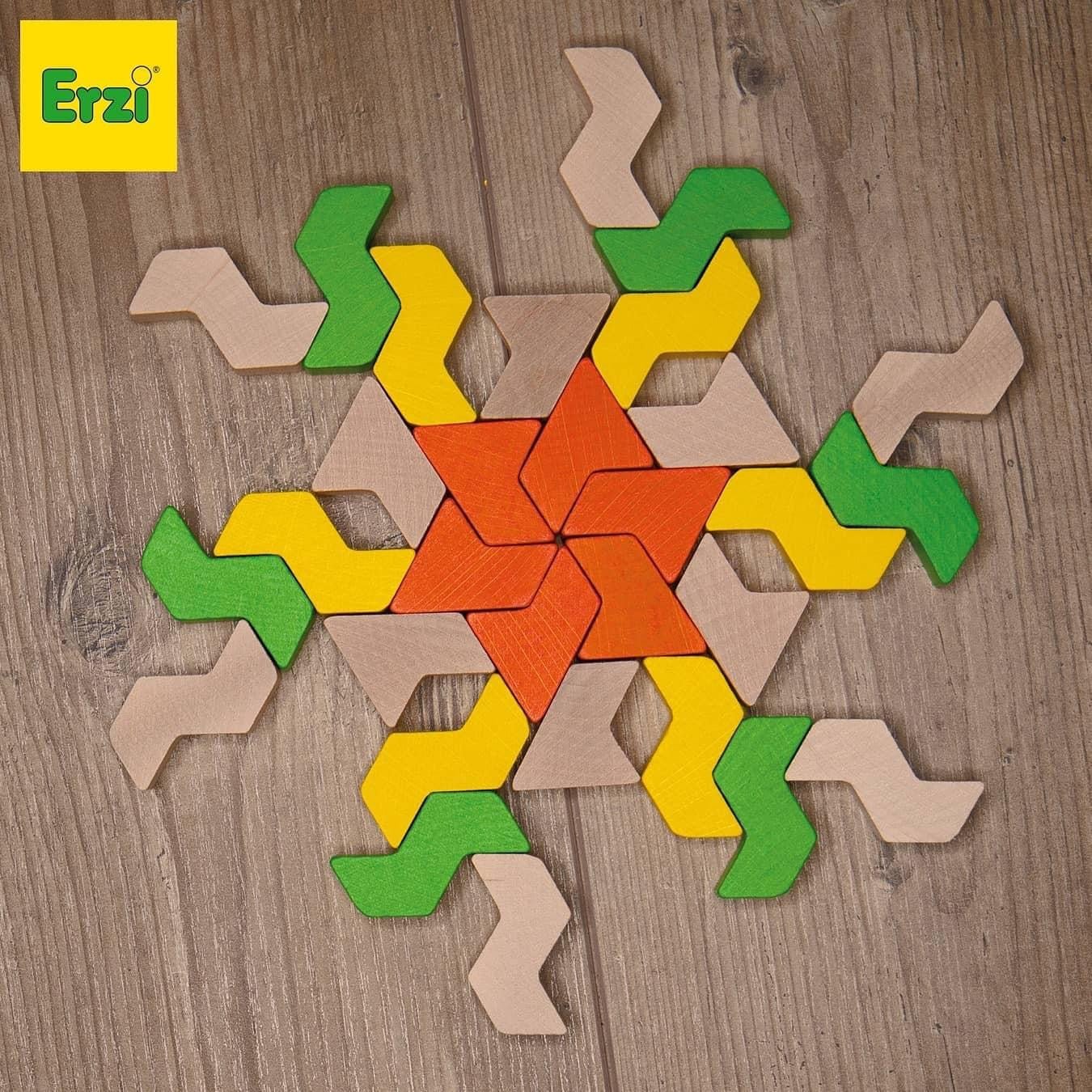 erzi sustainable wooden toys building blocks