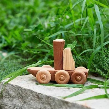 Wooden Boat and Train Puzzle Toy