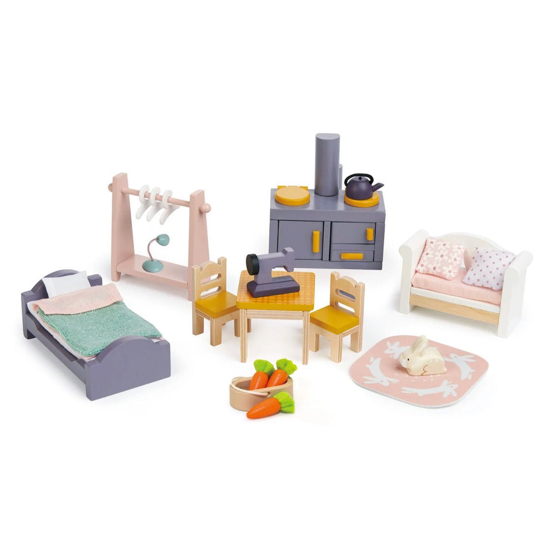 eco-friendly wooden dollhouse furniture