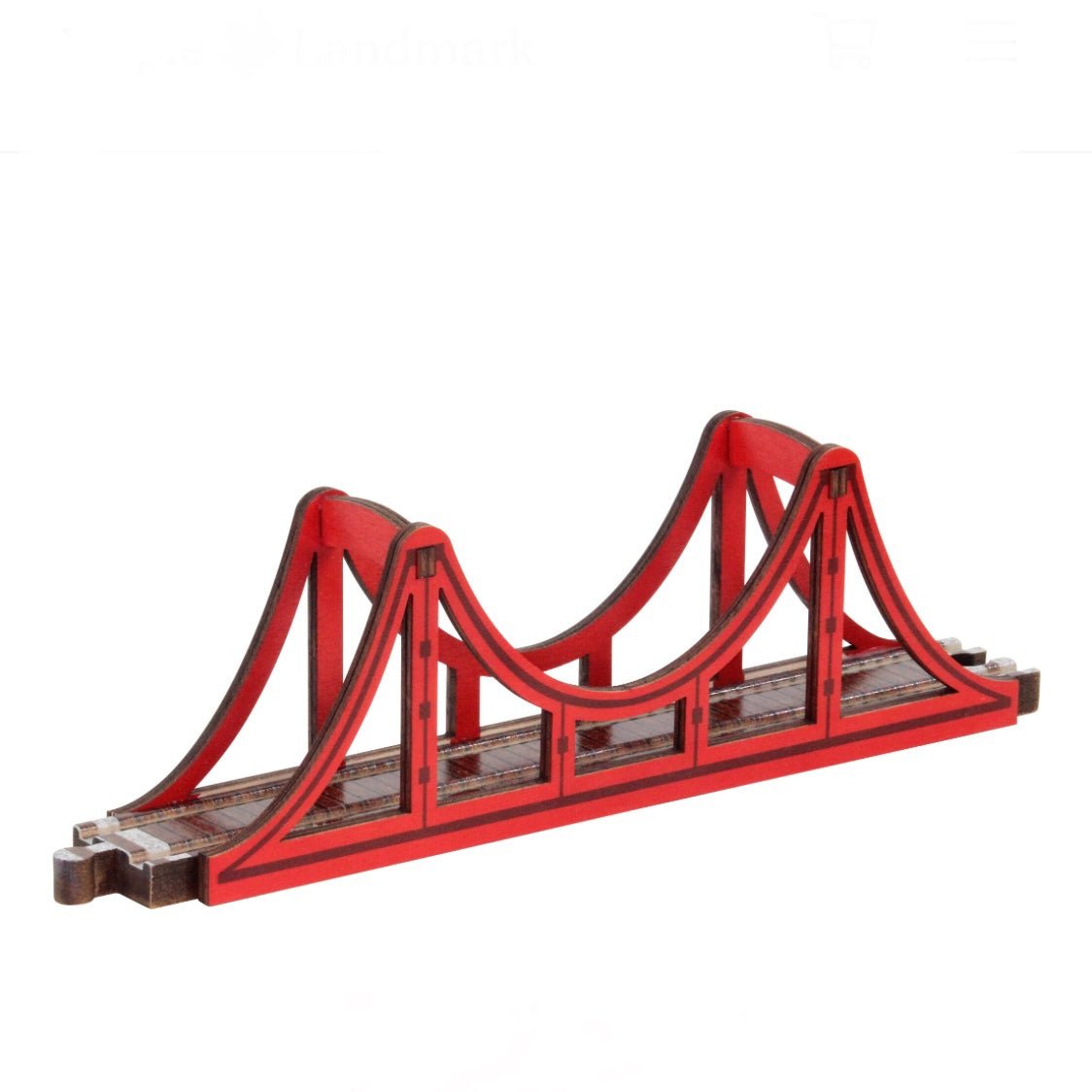 maple landmark wood train track suspension bridge