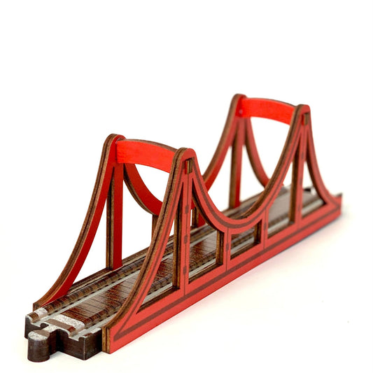 Wooden Train Track Suspension Bridge