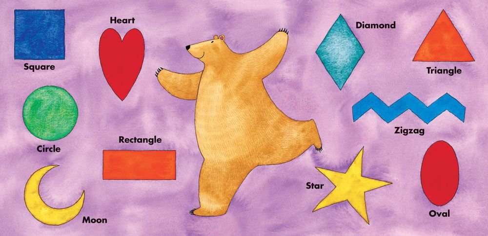 Bear in a Square shape illustration Bearfoot books