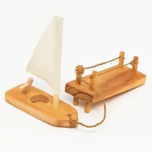 eco-friendly wooden boat and dock set