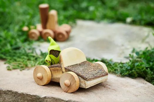 Timber Toy Car High Rider Rustic Wood Convertible Car and Driver – Tree Hollow Toys