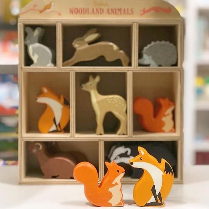 montessori wooden forest animal toys