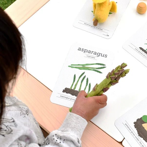 eco-friendly realistic felt asparagus play food