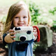 organic crochet camera rattle 3