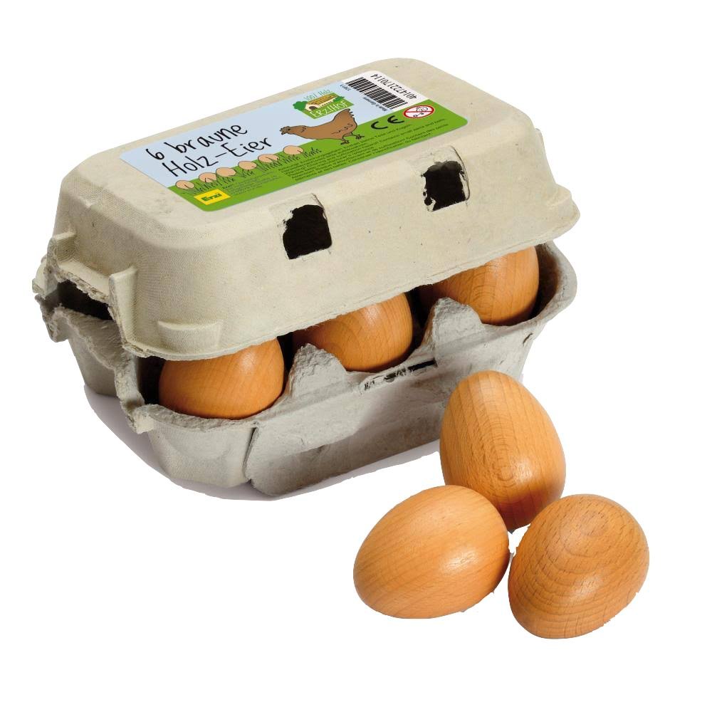 erzi sustainable wooden toys brown egg