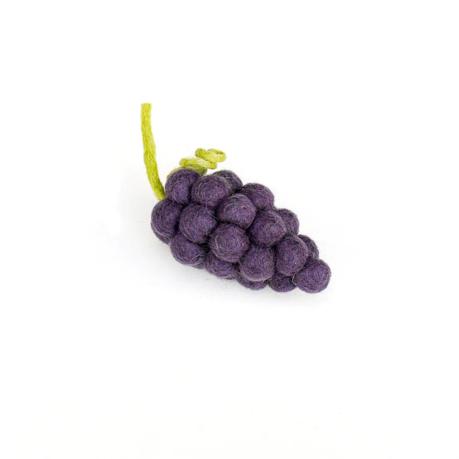 Needle-felted Play Food Purple Grape Bunch
