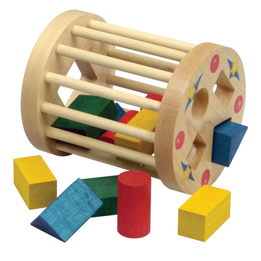heirloom wooden Montessori shape sorter toy