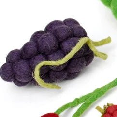 Needle-felted Play Food Purple Grape Bunch