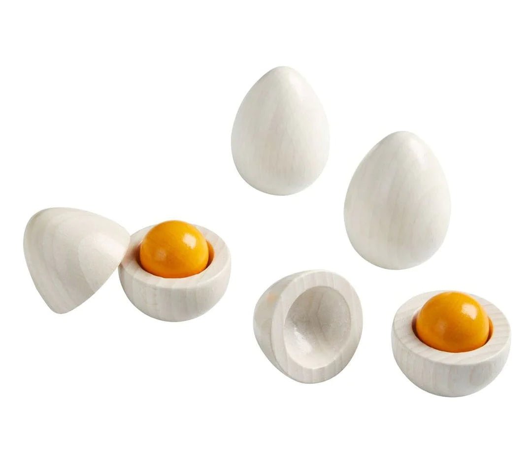 Haba Wooden Eggs with Removable Yolk Play Food