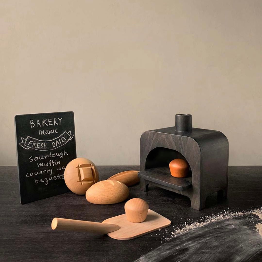 sustainable wooden bakery and bread toys