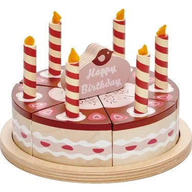 eco-friendly wooden birthday cake gift set