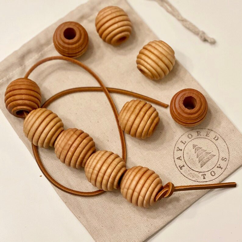 montessori wooden lacing beads made in usa