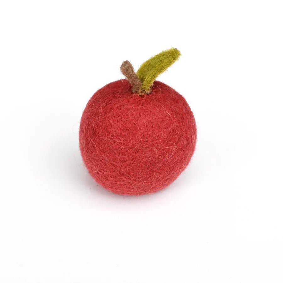 eco-friendly needle felted play food apple