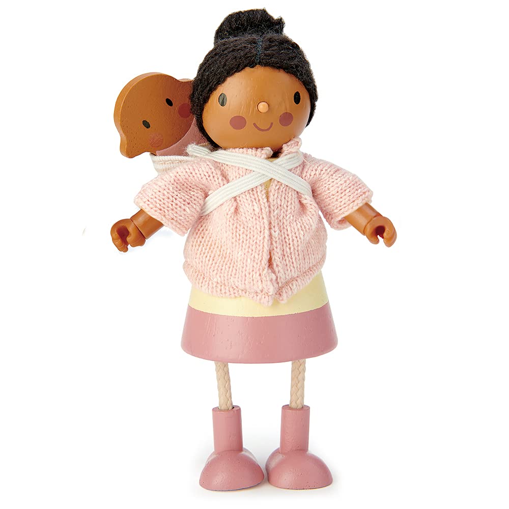 natural black dollhouse doll mom