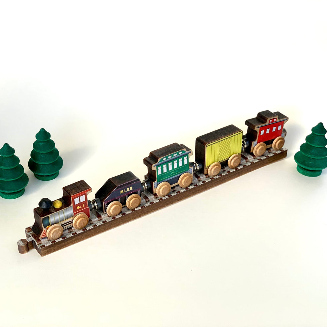 Maple Landmark Classic Heirloom Wooden Train Car Set | USA Made Toys ...