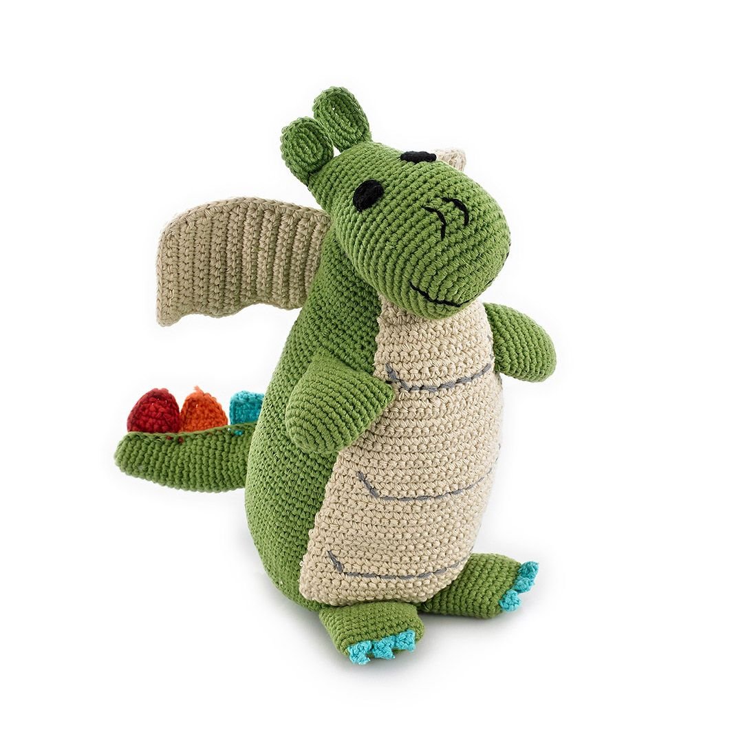 handmade crochet stuffed animal dragon