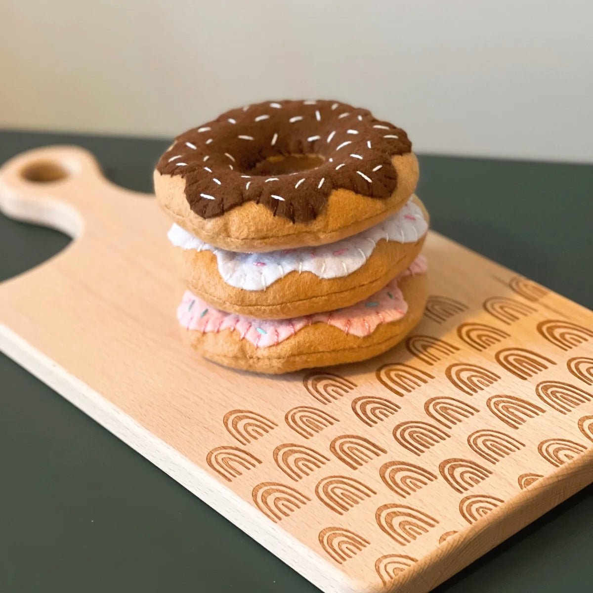 usa handmade felt play food donuts