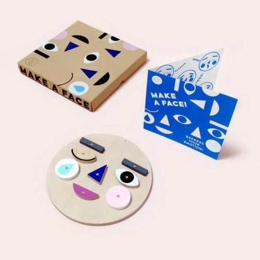 wooden make a face feelings toy