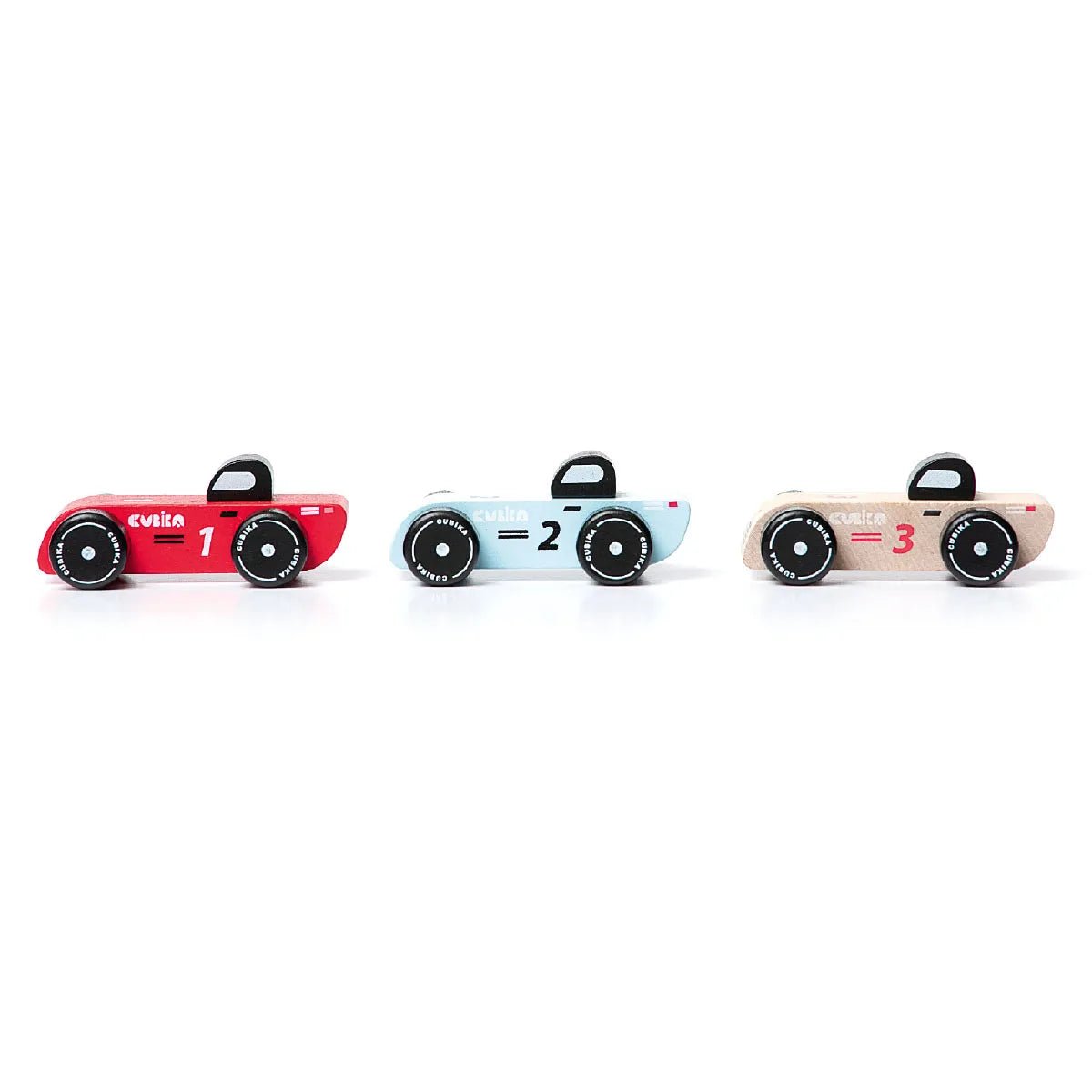 eco-friendly wooden race cars tree hollow toys
