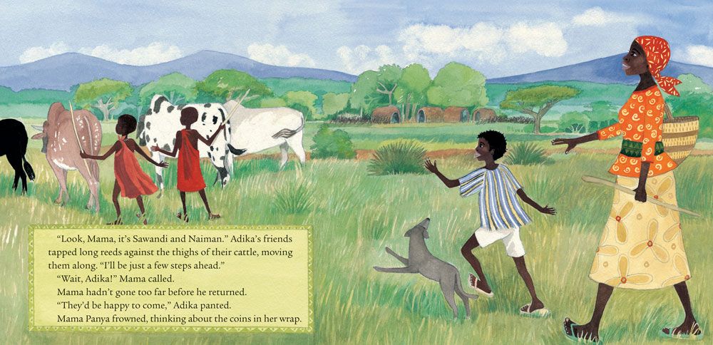 Mama Panya's Pancakes Childrens Book Kenya Life illustration