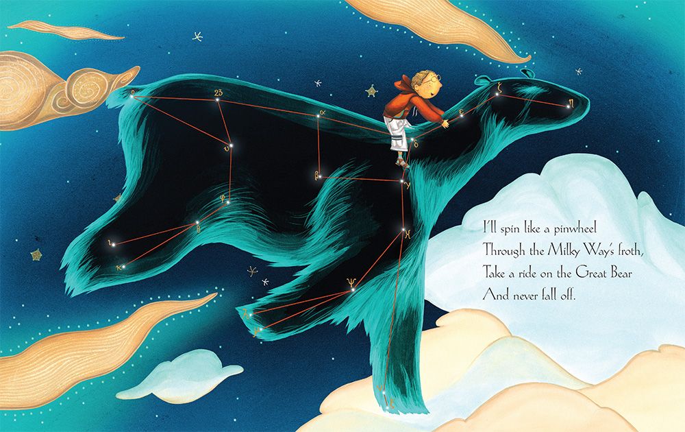 Girl on The Great Bear Constellation in Star Seeker Children's BOok